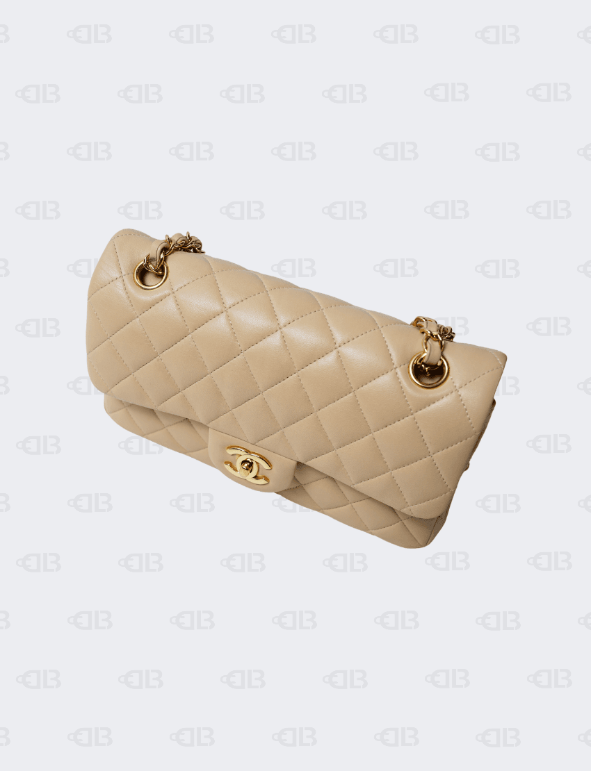 Chanel Mini Rectangular Flap Lambskin Beige