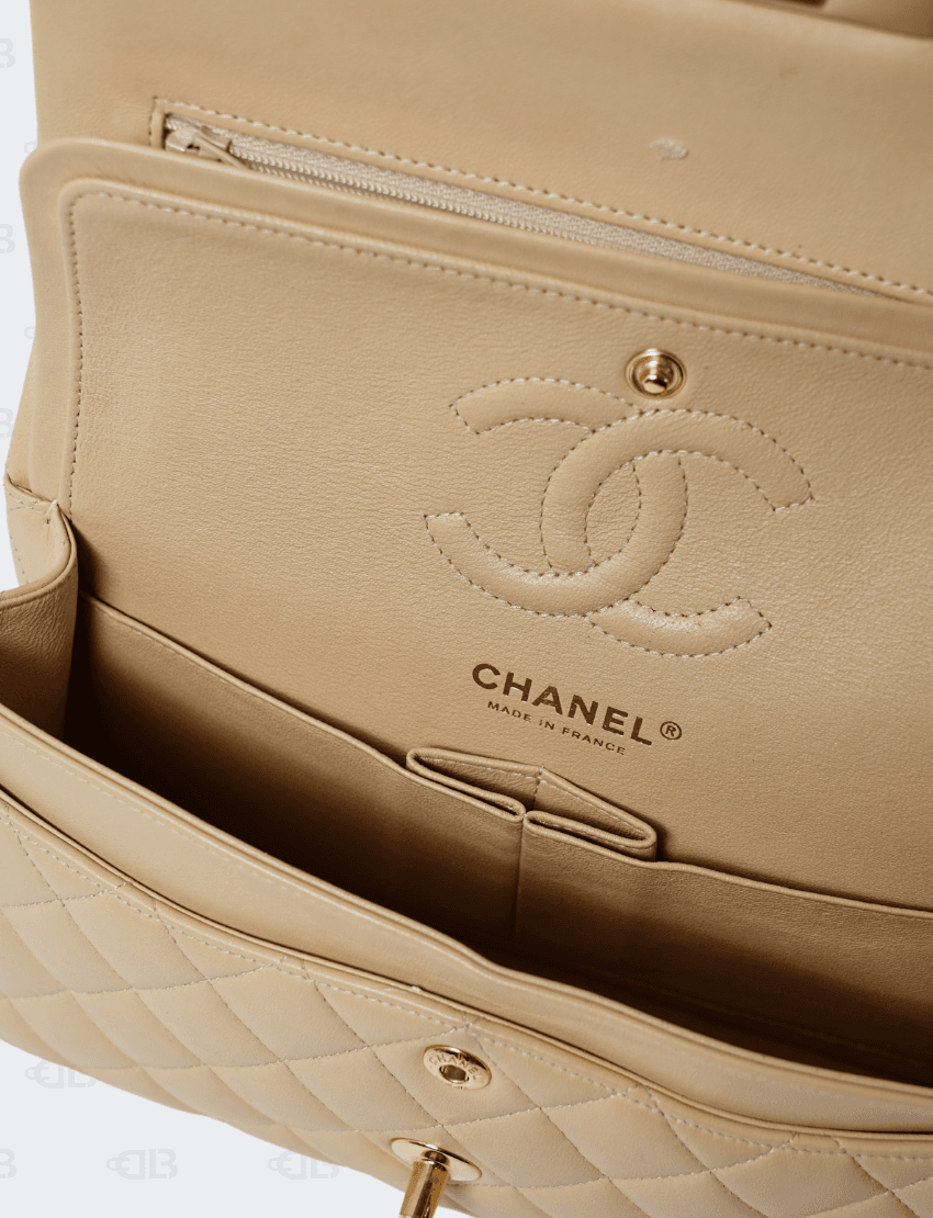 Chanel Mini Rectangular Flap Lambskin Beige