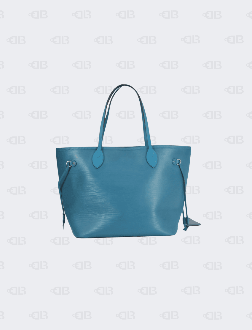 Louis Vuitton Cyan Epi Leather Neverfull MM Bag with Pouch