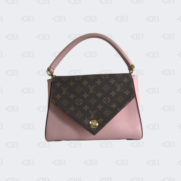 Louis Vuitton Grained Calfskin Monogram Double V Rose Poudre