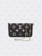 Louis Vuitton Felicie Pochette Bicolor Monogram Empreinte Giant Black