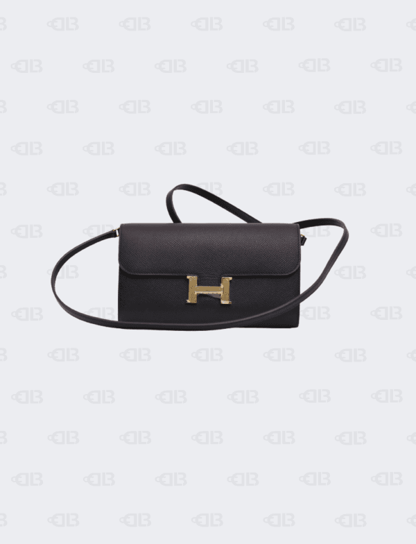 Hermes Black Constance To Go Black with Gold Hardware