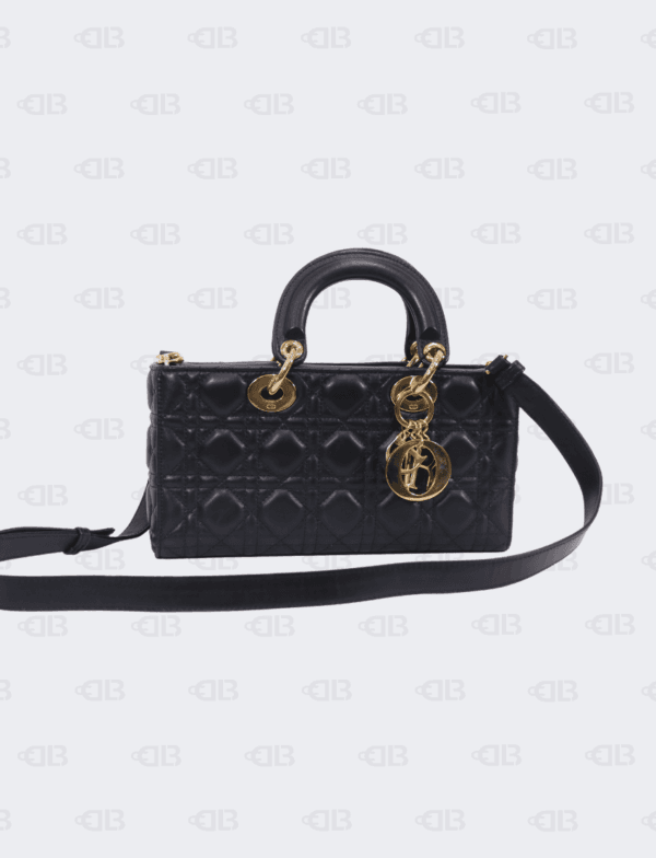 Christian Dior Small Lady D Joy Bag Black Cannage Lambskin