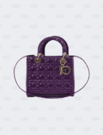 Lady Dior Purple Patent Cannage Medium