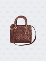 Lady Dior Burgundy Cannage Lambskin Medium