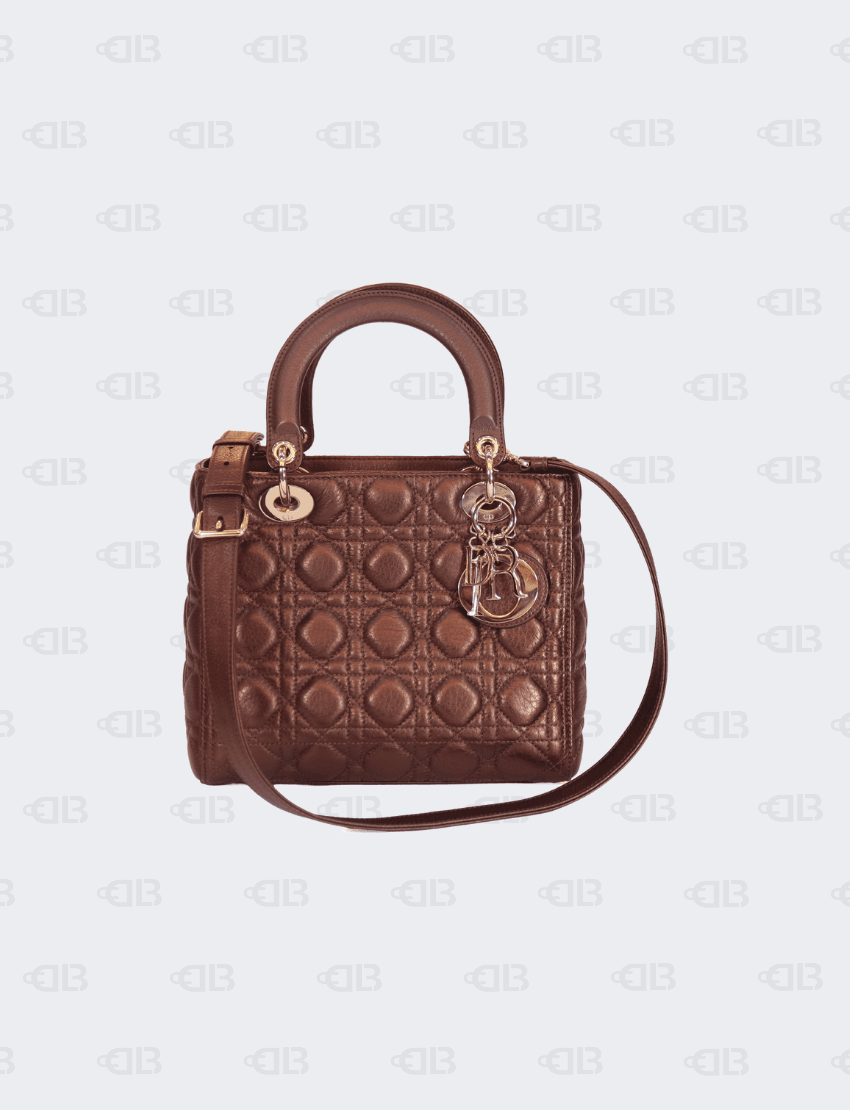 Lady Dior Burgundy Cannage Lambskin Medium