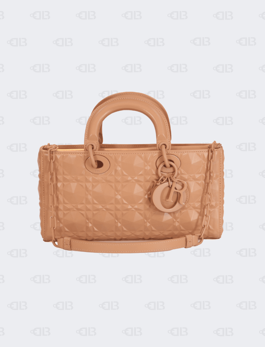 Christian Dior Beige Medium Lady D-Joy Bag