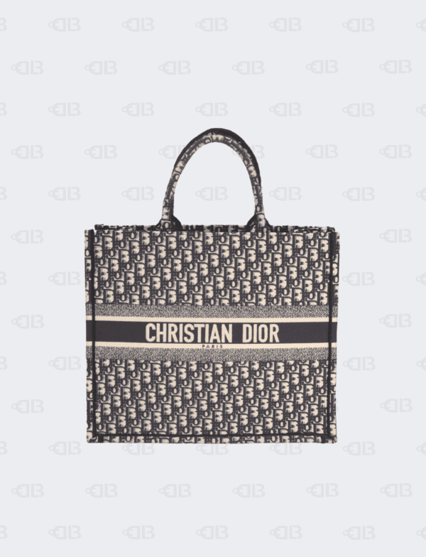 Christian Dior Blue Oblique Book Tote Large Bag