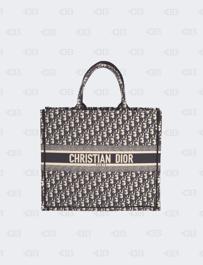 Christian Dior Blue Oblique Book Tote Large Bag