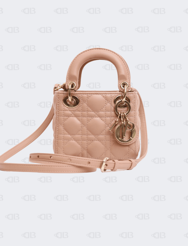 Christian Dior Micro Lady Dior Lambskin Beige GHW