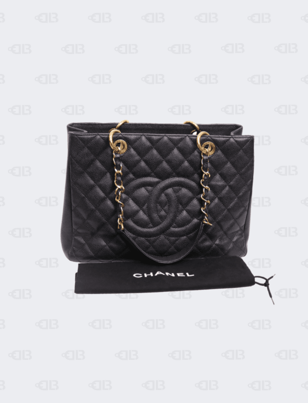 Chanel Caviar Quilted Grand Shopping Tote GST Black