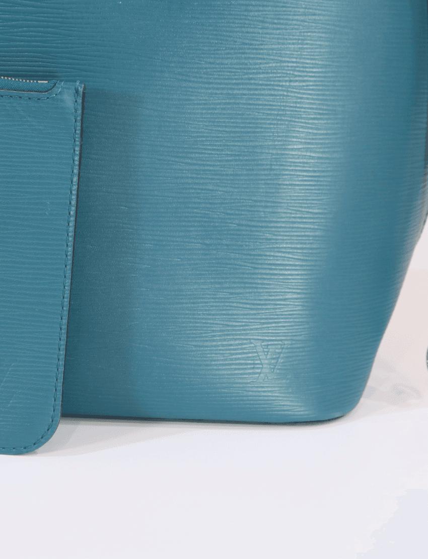 Louis Vuitton Cyan Epi Leather Neverfull MM Bag with Pouch