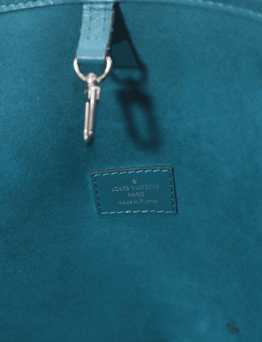 Louis Vuitton Cyan Epi Leather Neverfull MM Bag with Pouch