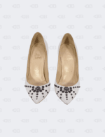 Christian Louboutin White  Door Knock Pumps Size 39