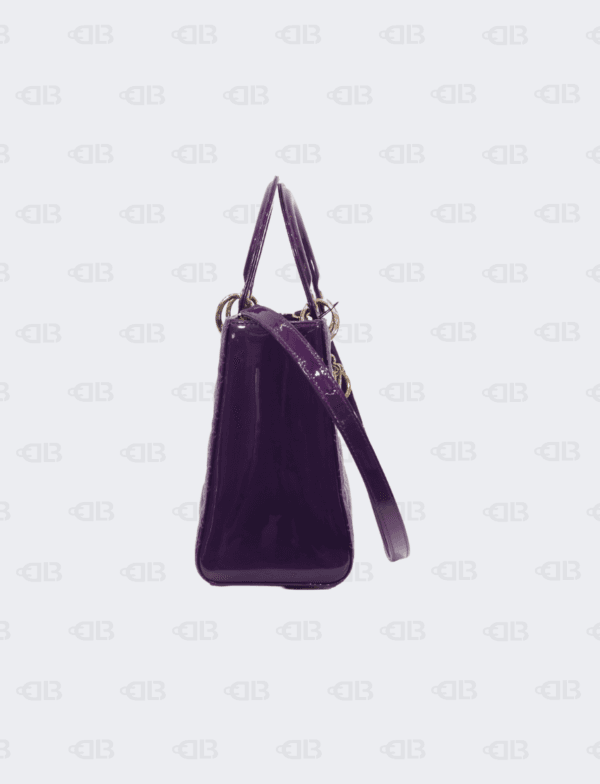 Lady Dior Purple Patent Cannage Medium