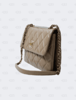 Chanel Trendy CC Lambskin Beige Clutch Bag