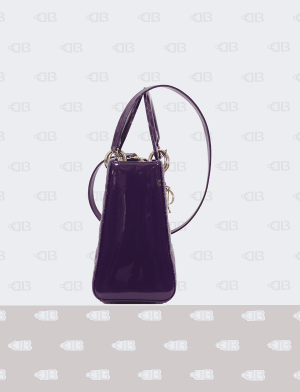 Lady Dior Purple Patent Cannage Medium