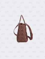 Lady Dior Burgundy Cannage Lambskin Medium