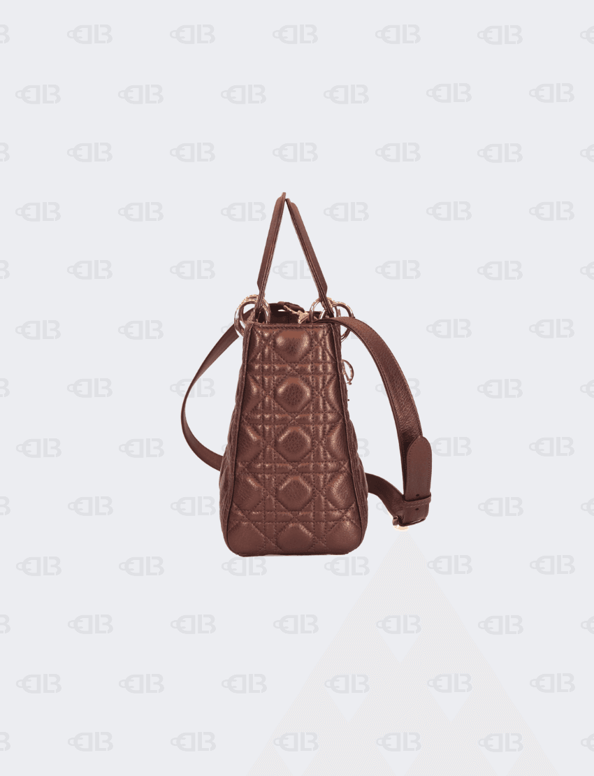Lady Dior Burgundy Cannage Lambskin Medium