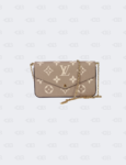 Louis Vuitton Felicie Pochette Monogram Empreinte Giant Beige