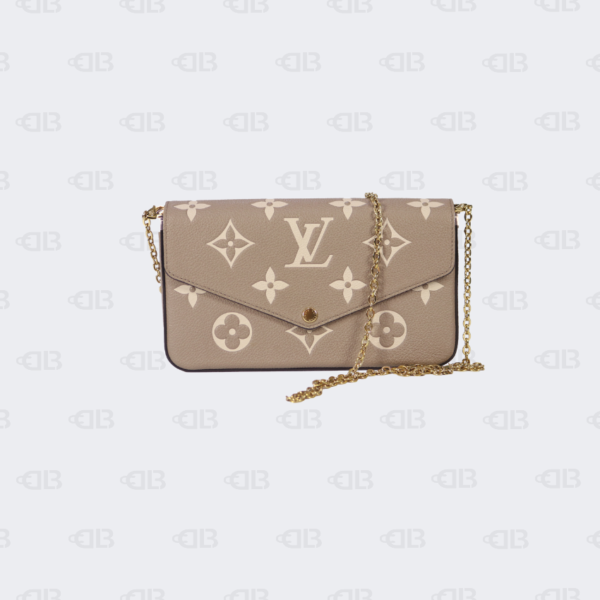 Louis Vuitton Felicie Pochette Monogram Empreinte Giant Beige