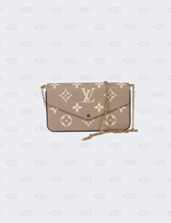 Louis Vuitton Felicie Pochette Monogram Empreinte Giant Beige