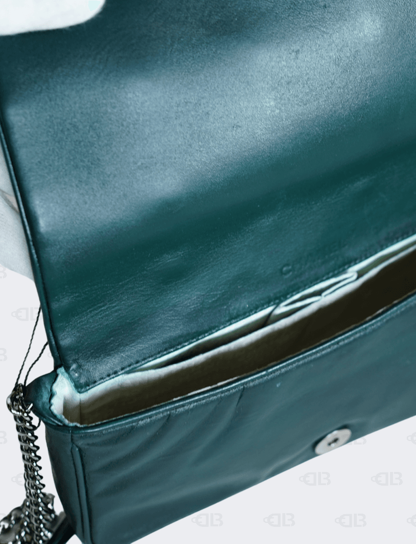 Chanel Series 9 Lambskin Gunmetal Silver Hardware Shoulder bag