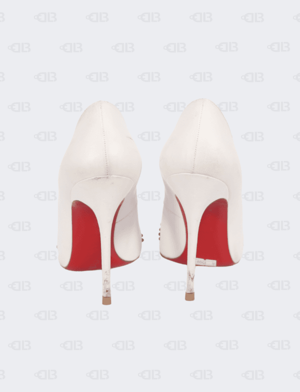 Christian Louboutin White  Door Knock Pumps Size 39