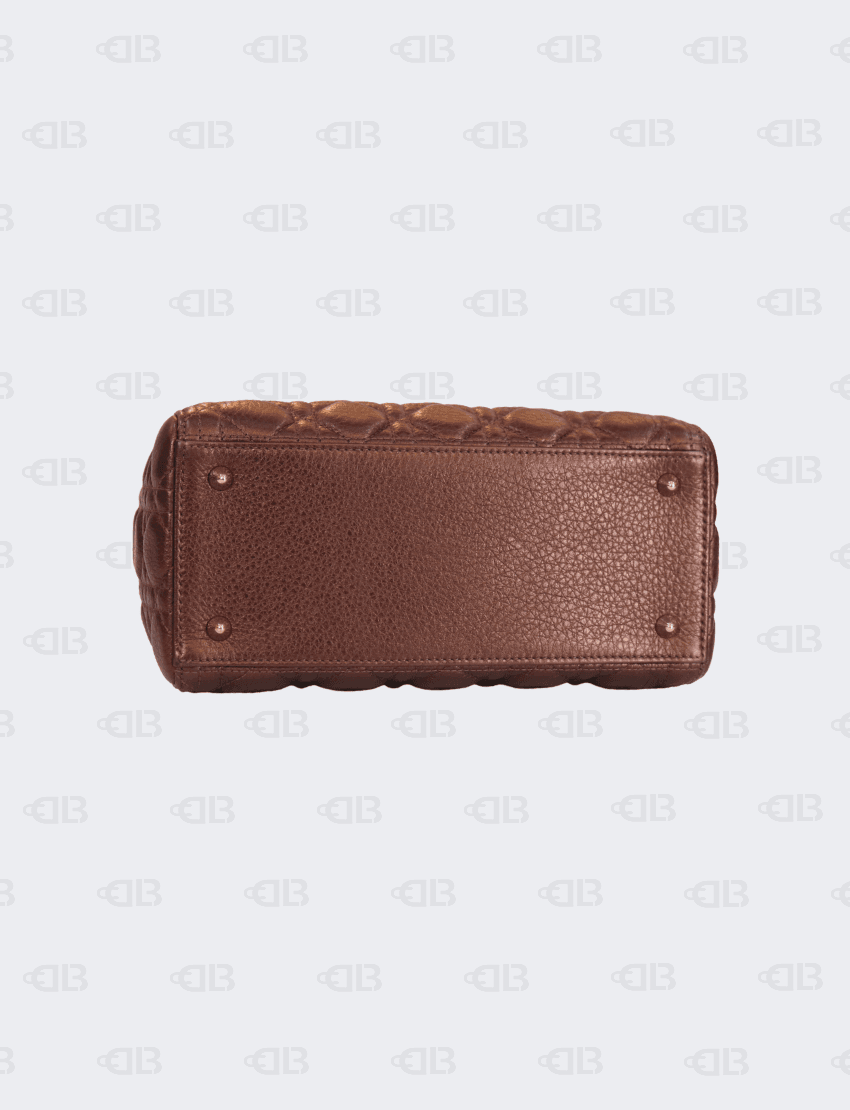 Lady Dior Burgundy Cannage Lambskin Medium