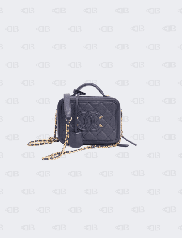 Chanel Vanity Filigree Blue Small Caviar without Lock