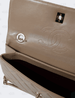 Chanel Trendy CC Lambskin Beige Clutch Bag