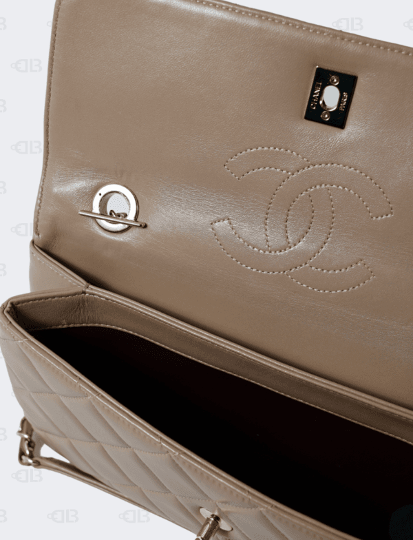 Chanel Trendy CC Lambskin Beige Clutch Bag