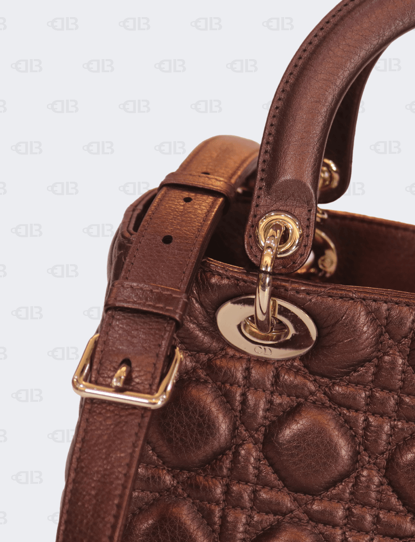 Lady Dior Burgundy Cannage Lambskin Medium