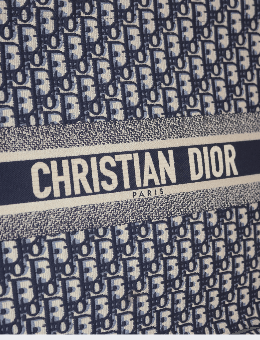 Christian Dior Blue Oblique Book Tote Large Bag