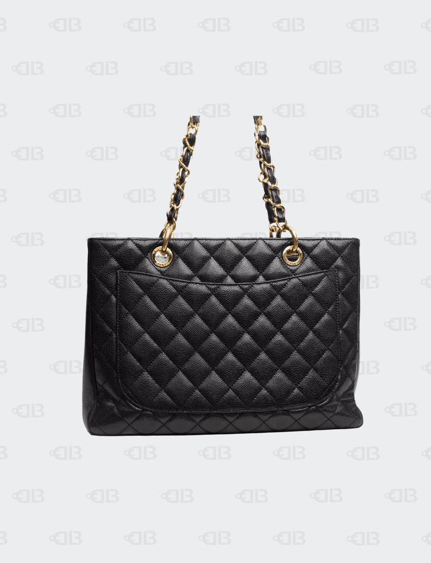 Chanel Caviar Quilted Grand Shopping Tote GST Black