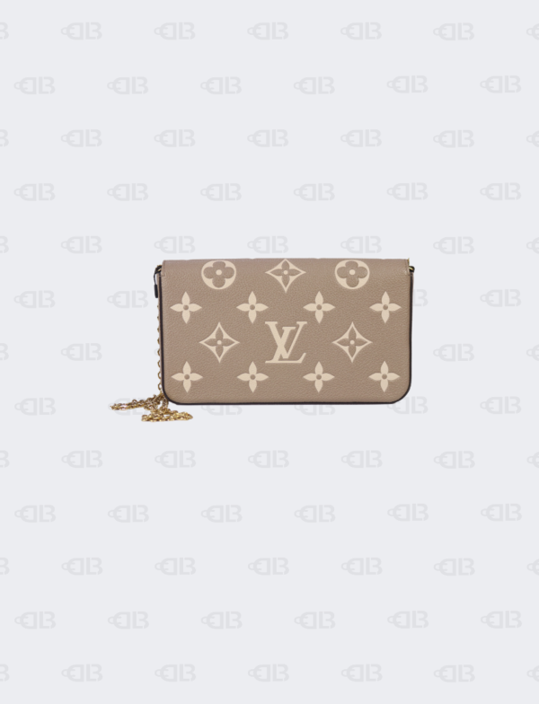 Louis Vuitton Felicie Pochette Monogram Empreinte Giant Beige