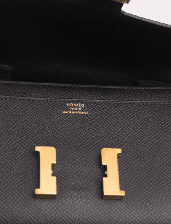 Hermes Black Constance To Go Black with Gold Hardware