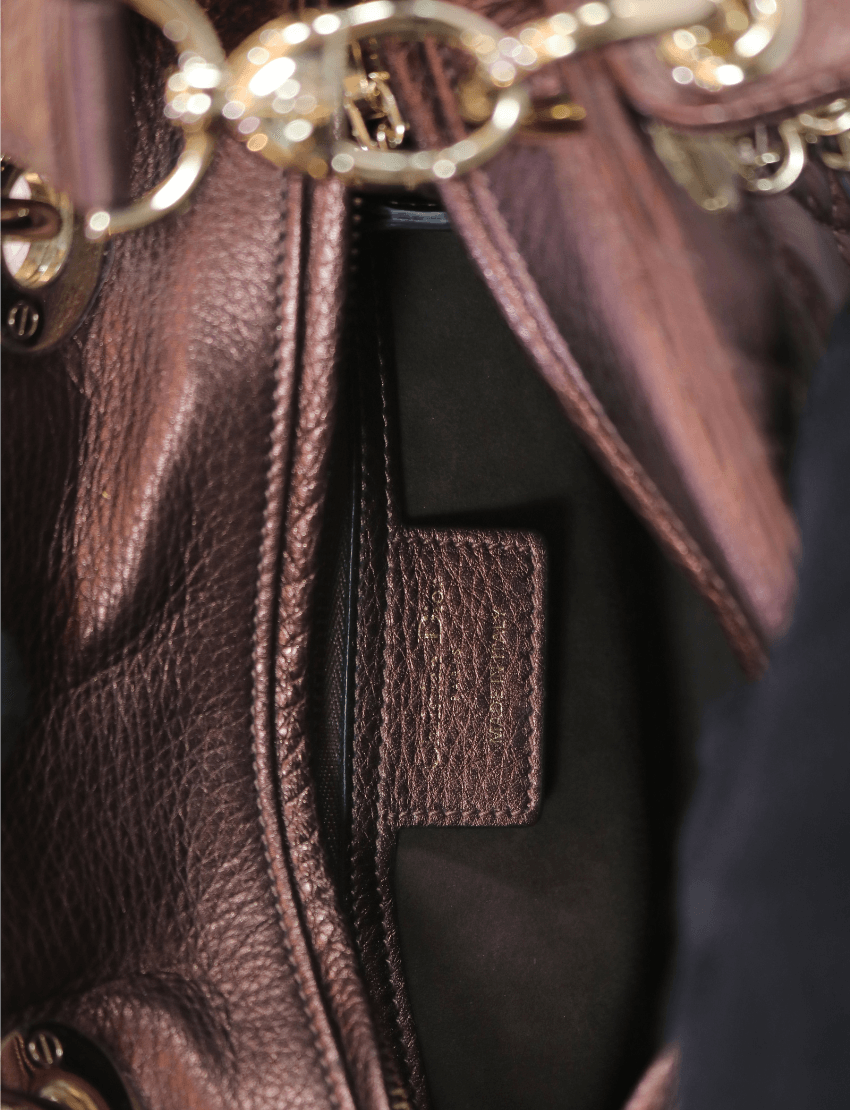 Lady Dior Burgundy Cannage Lambskin Medium