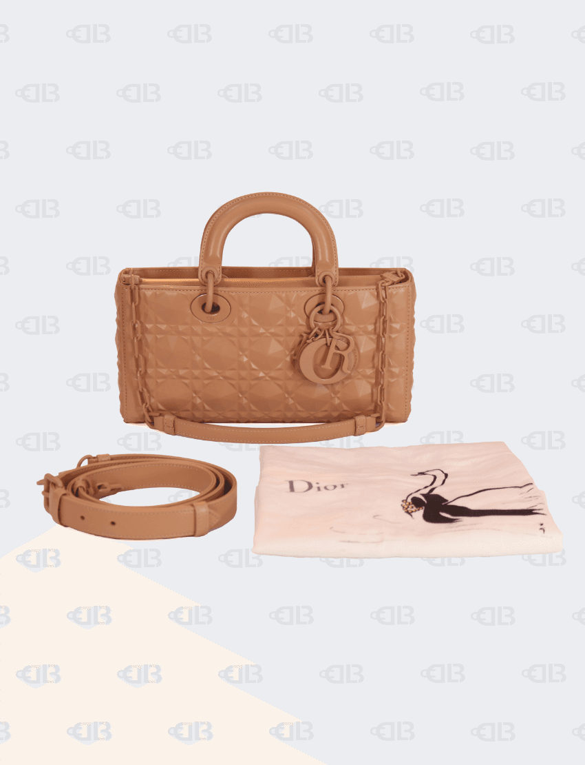 Christian Dior Beige Medium Lady D-Joy Bag