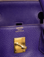 Hermes Ultraviolet Clemence Birkin 35 Gold Hardware