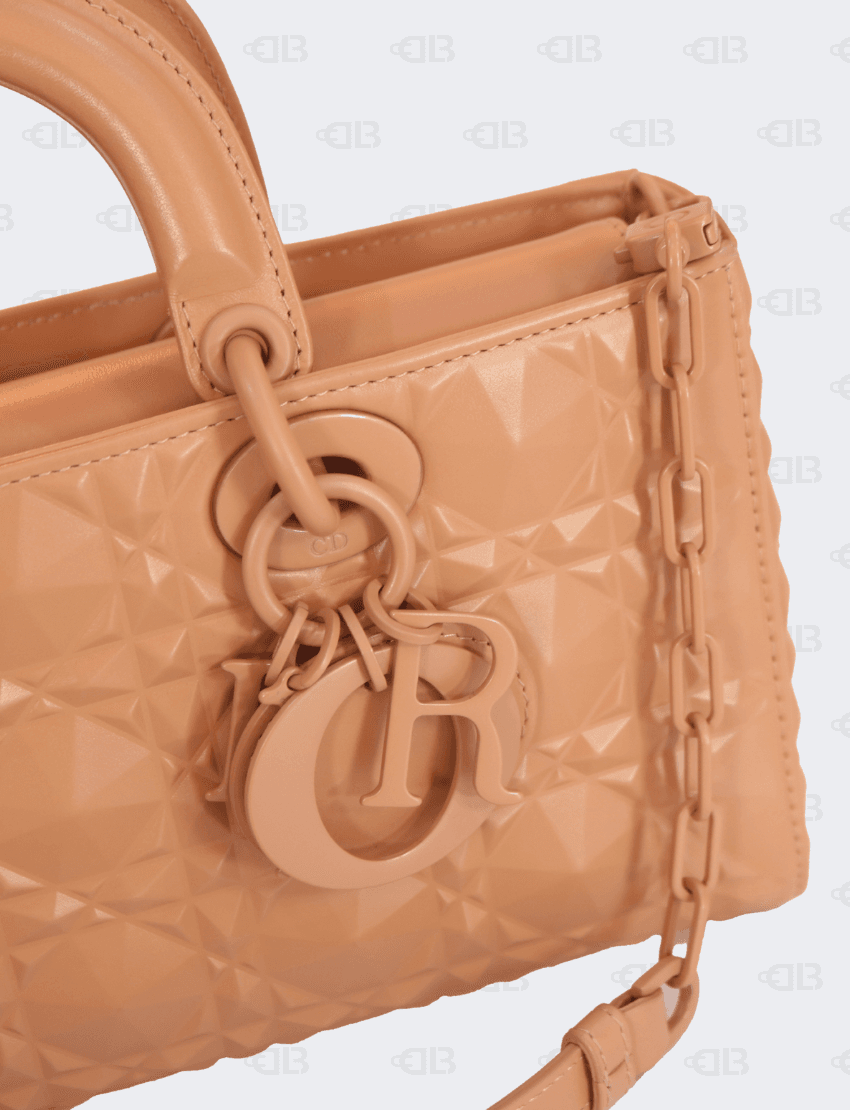 Christian Dior Beige Medium Lady D-Joy Bag