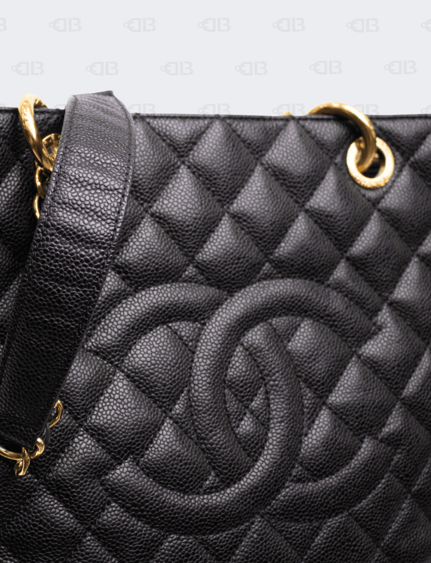 Chanel Caviar Quilted Grand Shopping Tote GST Black