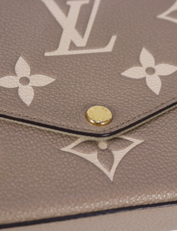 Louis Vuitton Felicie Pochette Monogram Empreinte Giant Beige