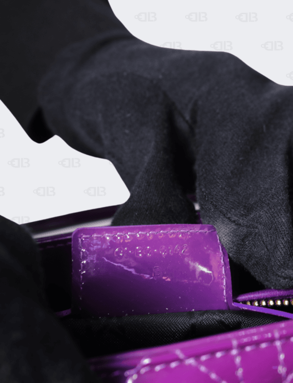 Lady Dior Purple Patent Cannage Medium