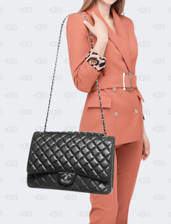Chanel Black Caviar Maxi Double Flap Bag