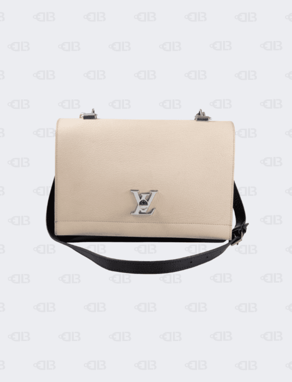 Louis Vuitton Black/Beige Leather Lockme II Bag