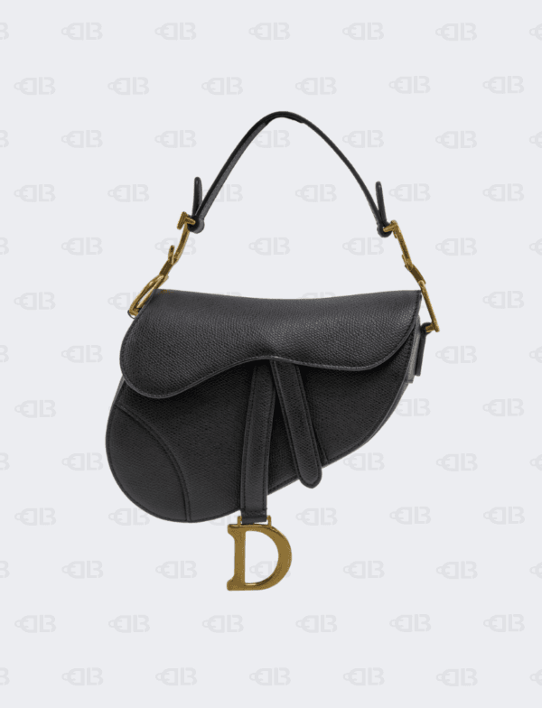 Christian Dior Black Small Saddle Bag