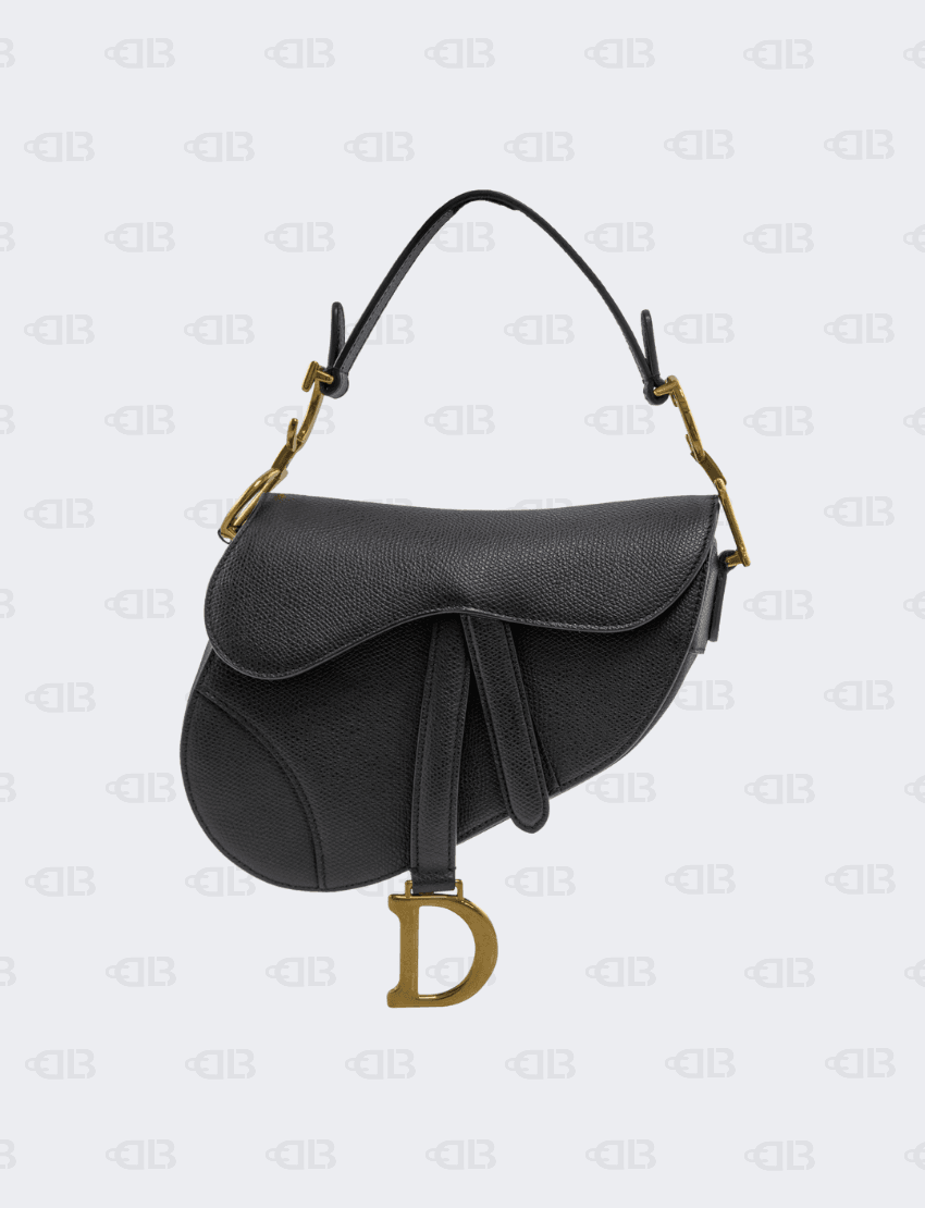 Christian Dior Black Small Saddle Bag