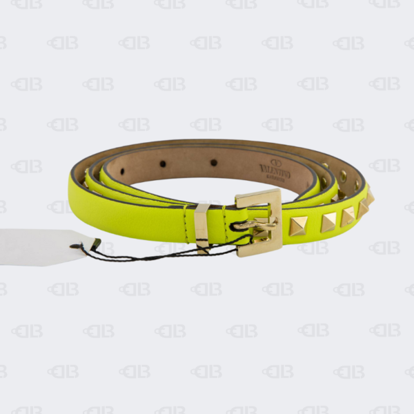 Valentino Rockstud Belt Neon Green