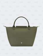 Longchamp Green Nylon and Leather Small Le Pliage Tote